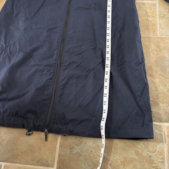 Lafayette 148 Jacket Womens Size Small Long Zip Front Hooded 3/4 Sleeve Blue - Picture 2 of 5